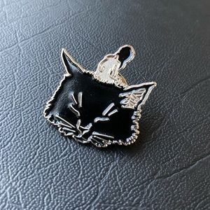 BN Adipocere Cat Head Enamel Pin